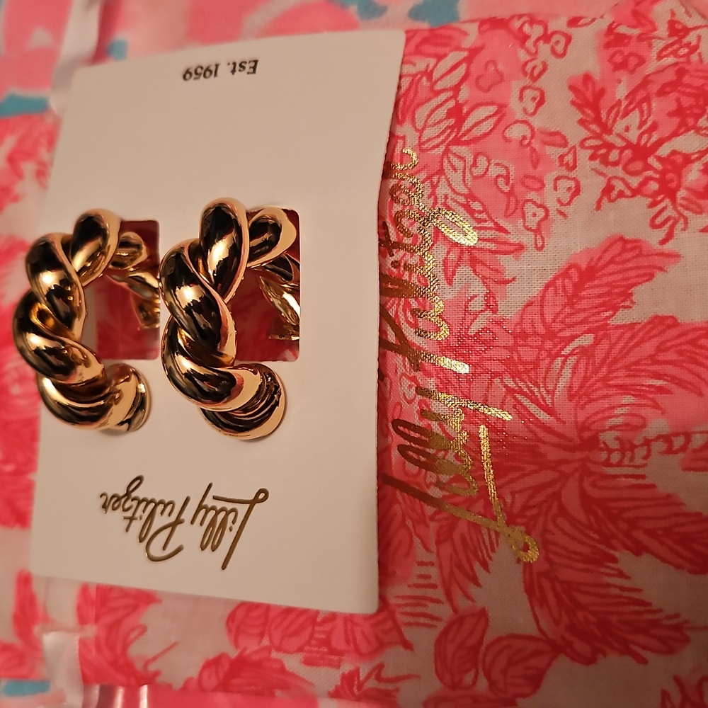 Lilly Pulitzer Gold-Tone Chain Earrings - Picture 3 of 5